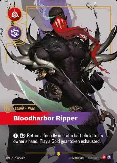 Pyke, Bloodharbor Ripper - UNL-228 - Unleashed - Riftbound card
