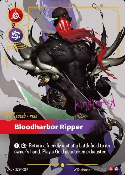 Pyke, Bloodharbor Ripper - UNL-228s - Unleashed - Riftbound card