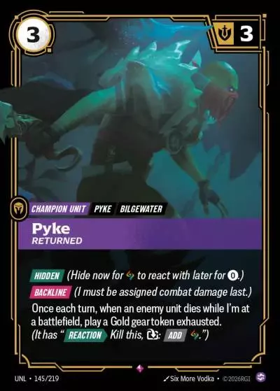 Pyke, Returned - UNL-145 - Unleashed - Riftbound card