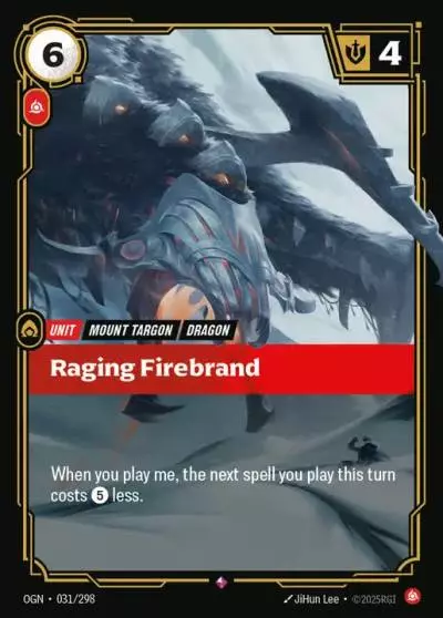 Raging Firebrand - OGN-031 - Origins - Riftbound card