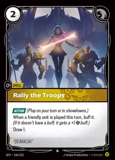 Rally the Troops - SFD-166 - Spiritforged - Riftbound card