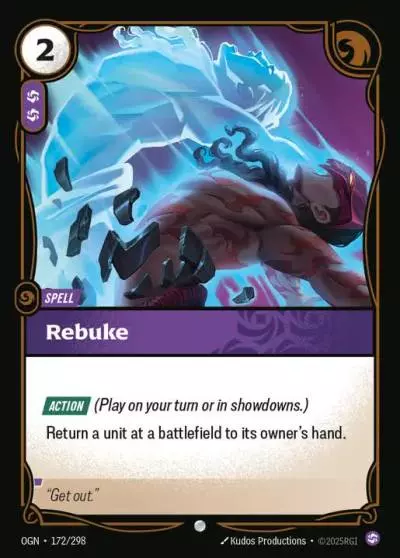Rebuke - OGN-172 - Origins - Riftbound card