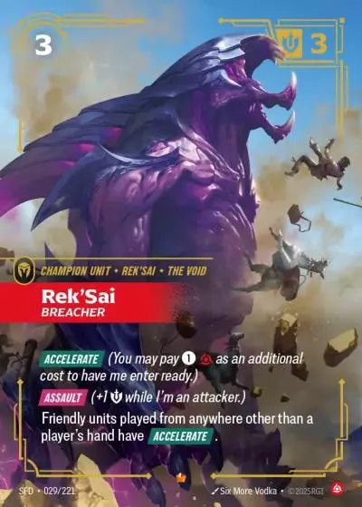 Rek’Sai Breacher - SFD-029 - Spiritforged - Riftbound card