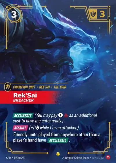 Rek’Sai Breacher - SFD-029a - Spiritforged - Riftbound card