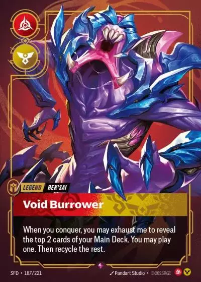 Rek’Sai, Void Burrower - SFD-187 - Spiritforged - Riftbound card