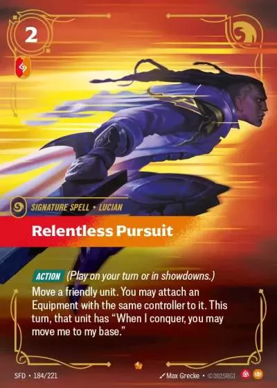 Relentless Pursuit - SFD-184 - Spiritforged - Riftbound card