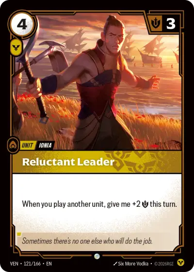Reluctant Leader VEN-121 Vendetta Riftbound card