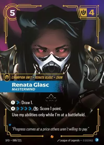 Renata Glasc, Mastermind - SFD-088 - Spiritforged - Riftbound card