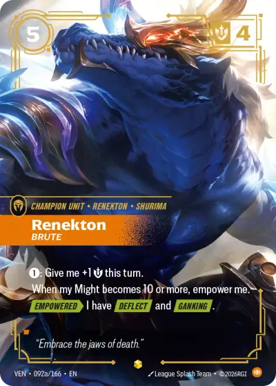 Renekton Brute VEN-092a Vendetta Riftbound card