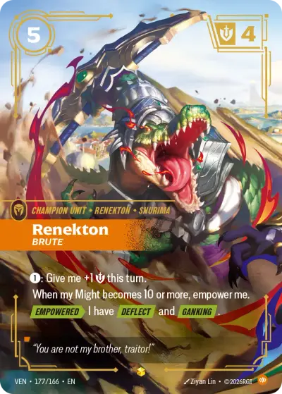 Renekton Brute VEN-177 Vendetta Riftbound card
