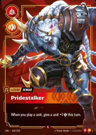 Rengar, Pridestalker - UNL-183 - Unleashed - Riftbound card