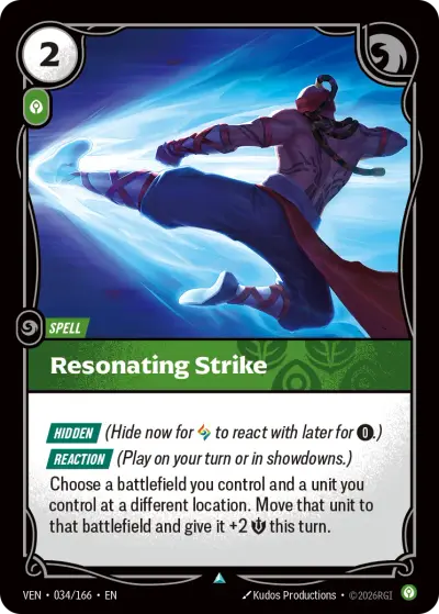 Resonating Strike VEN-034 Vendetta Riftbound card