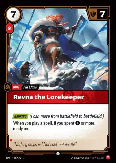 Revna the Lorekeeper - UNL-005 - Unleashed - Riftbound card