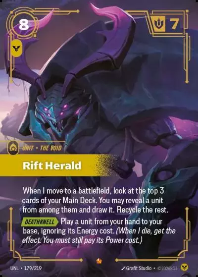 Rift Herald - UNL-179 - Unleashed - Riftbound card