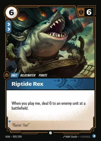 Riptide Rex - OGN-092 - Origins - Riftbound card