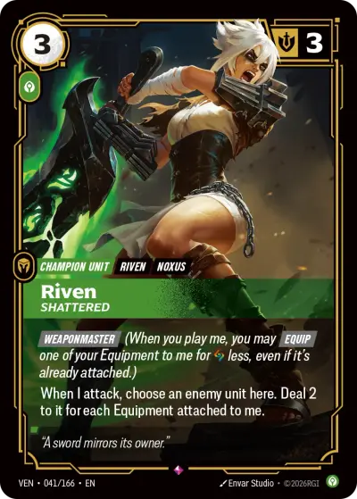 Riven Shattered VEN-041 Vendetta Riftbound card