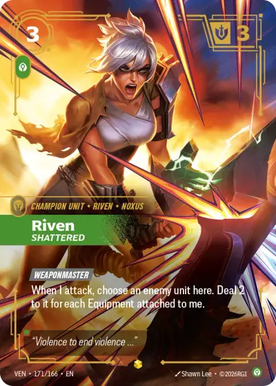 Riven Shattered VEN-171 Vendetta Riftbound card