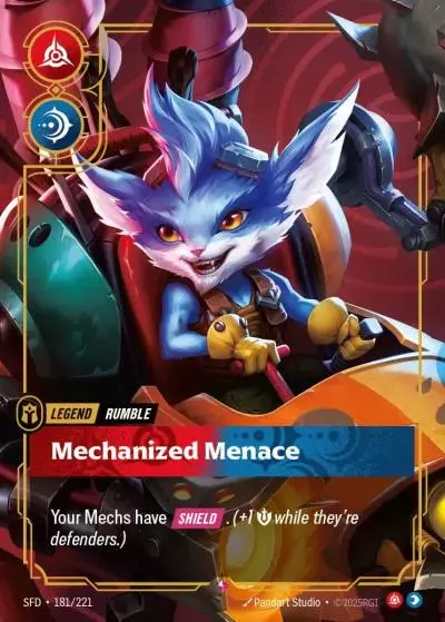 Rumble, Mechanized Menace - SFD-181 - Spiritforged - Riftbound card