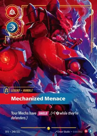 Rumble Mechanized Menace - SFD-240 - Spiritforged - Riftbound card