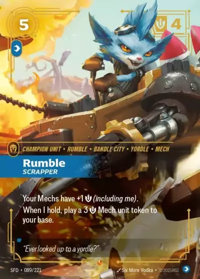 Rumble, Scrapper - SFD-089 - Spiritforged - Riftbound card