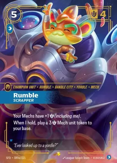 Rumble, Scrapper - SFD-089a - Spiritforged - Riftbound card