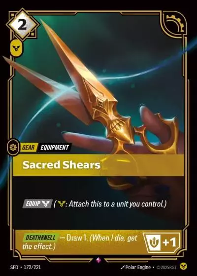 Sacred Shears - SFD-172 - Spiritforged - Riftbound card