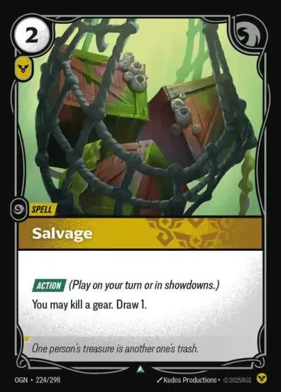 Salvage - OGN-224 - Origins - Riftbound card