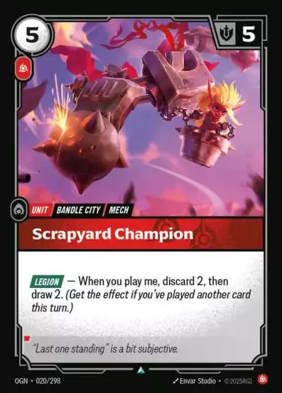 Scrapyard Champion - OGN-020 - Origins - Riftbound card