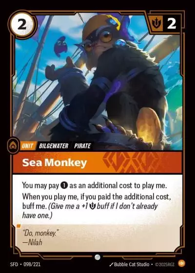 Sea Monkey - SFD-098 - Spiritforged - Riftbound card