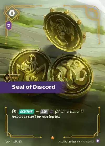 Seal of Discord - OGN-204 - Origins - Riftbound card