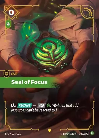 Seal of Focus - SFD-226 - Spiritforged - Riftbound card