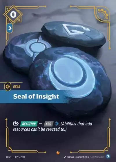 Seal of Insight - OGN-120 - Origins - Riftbound card
