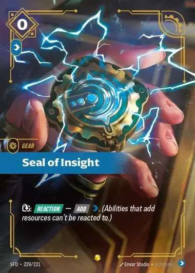 Seal of Insight - SFD-229 - Spiritforged - Riftbound card
