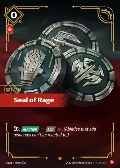Seal of Rage - OGN-040 - Origins - Riftbound card