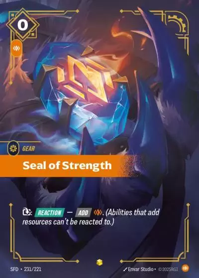Seal of Strength - SFD-231 - Spiritforged - Riftbound card