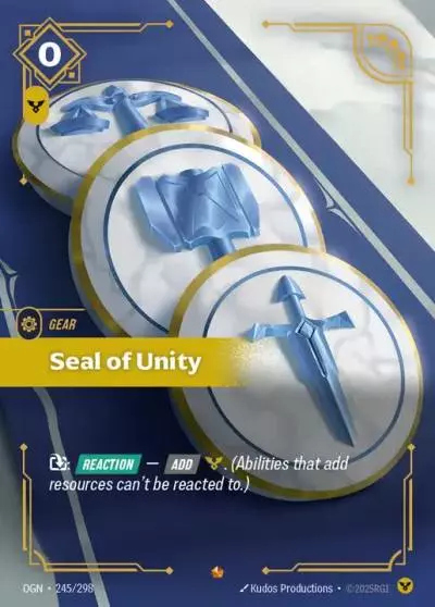 Seal of Unity - OGN-245 - Origins - Riftbound card