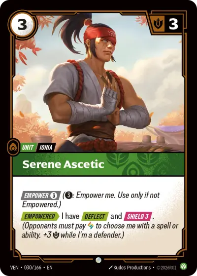Serene Ascetic VEN-030 Vendetta Riftbound card