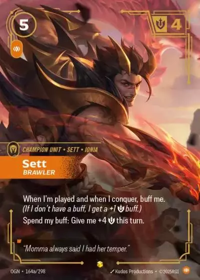 Sett Brawler - OGN-164a - Origins - Riftbound card