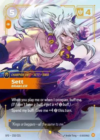 Sett Brawler - SFD-232 - Spiritforged - Riftbound card