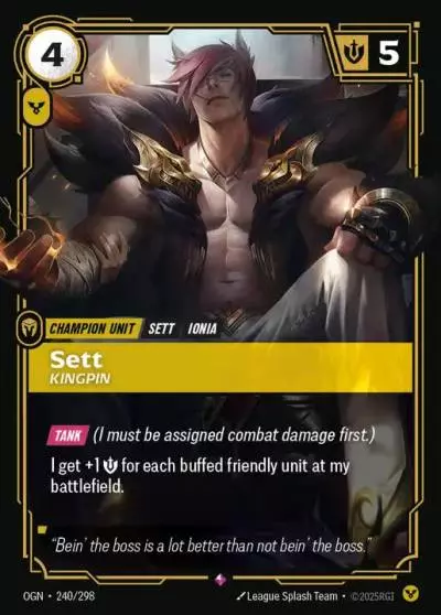 Sett Kingpin - OGN-240 - Origins - Riftbound card