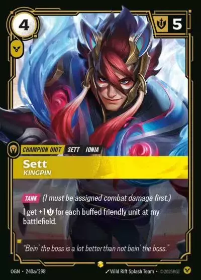 Sett Kingpin - OGN-240a - Origins - Riftbound card