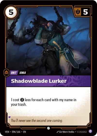Shadowblade Lurker VEN-096 Vendetta Riftbound card