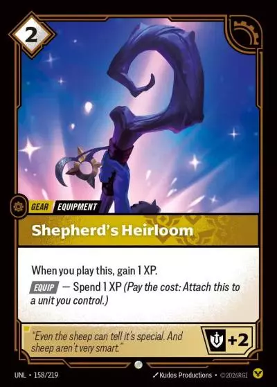 Shepherd’s Heirloom - UNL-158 - Unleashed - Riftbound card