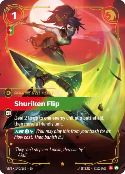 Shuriken Flip VEN-140 Vendetta Riftbound card