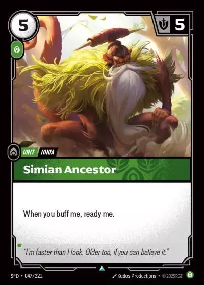 Simian Ancestor - SFD-047 - Spiritforged - Riftbound card