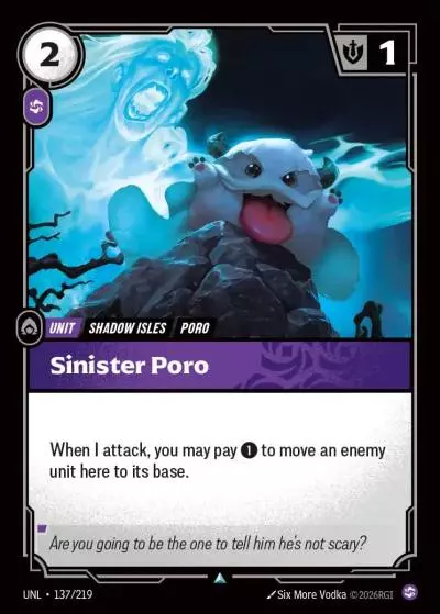 Sinister Poro - UNL-137 - Unleashed - Riftbound card