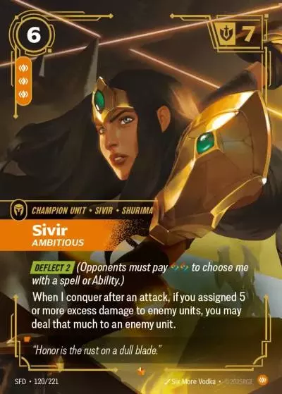 Sivir, Ambitious - SFD-120 - Spiritforged - Riftbound card