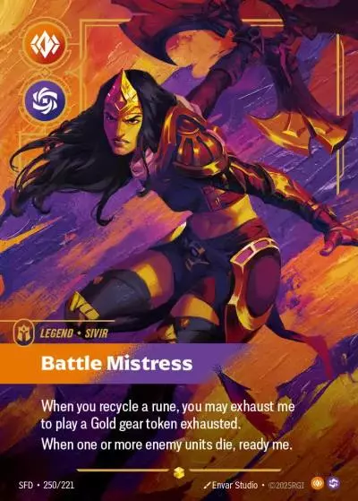 Sivir Battle Mistress - SFD-250 - Spiritforged - Riftbound card