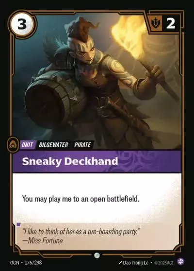 Sneaky Deckhand - OGN-176 - Origins - Riftbound card