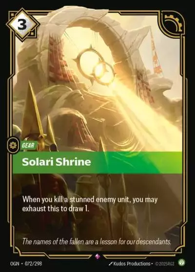 Solari Shrine - OGN-072 - Origins - Riftbound card